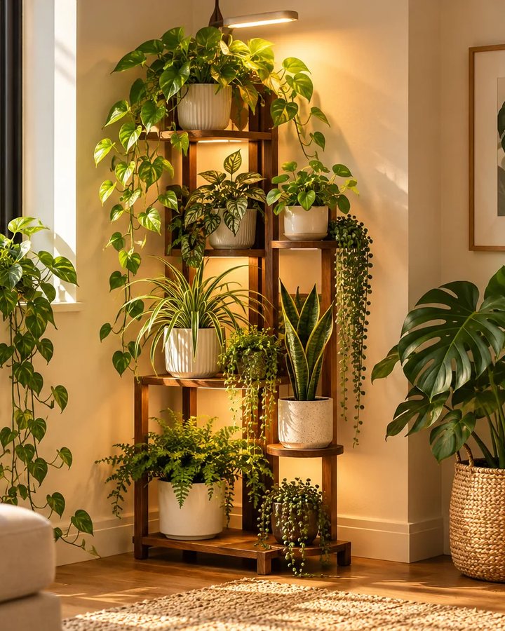 Small Indoor Plant Corner System