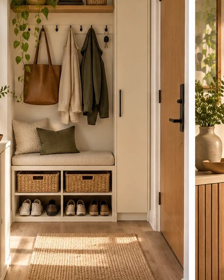 Small Entryway Storage System