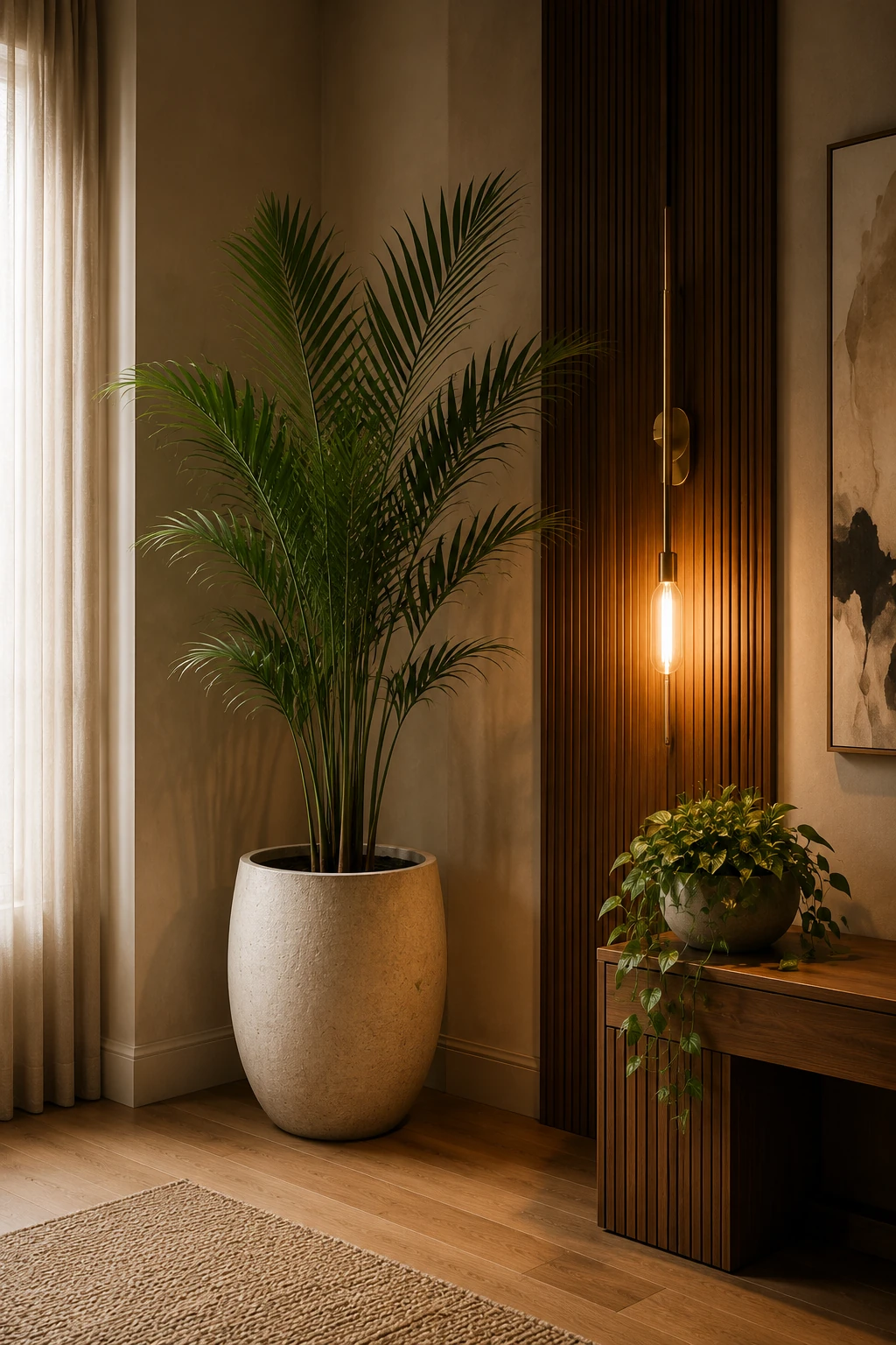 Palm plant corner