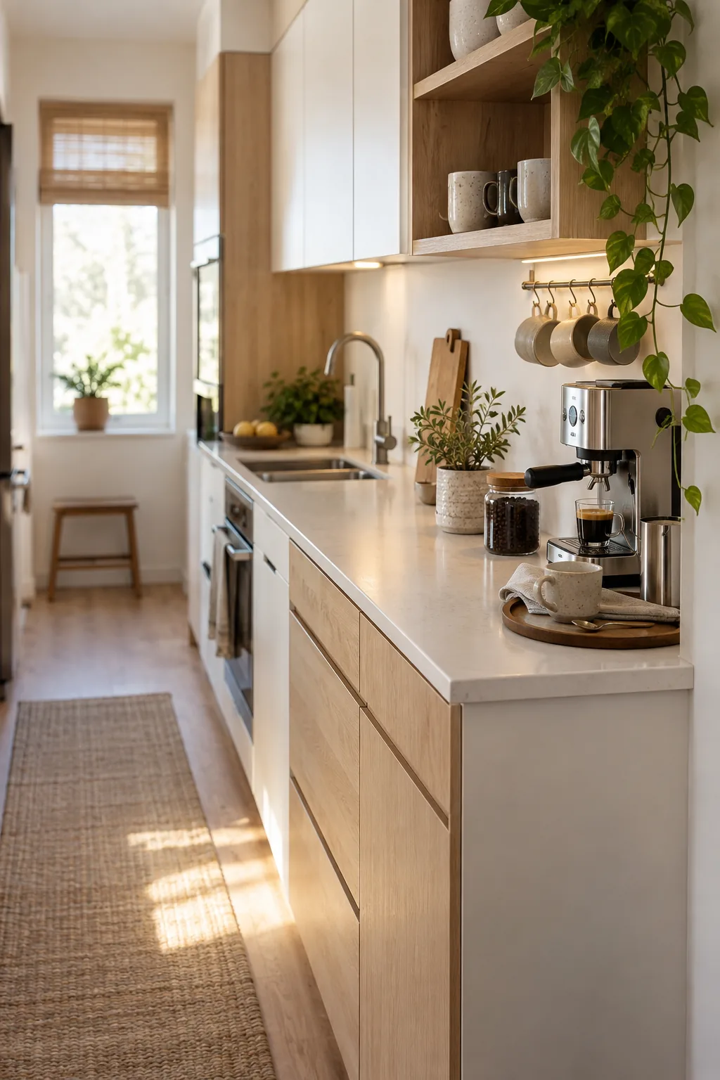 galley-kitchen-coffee-station