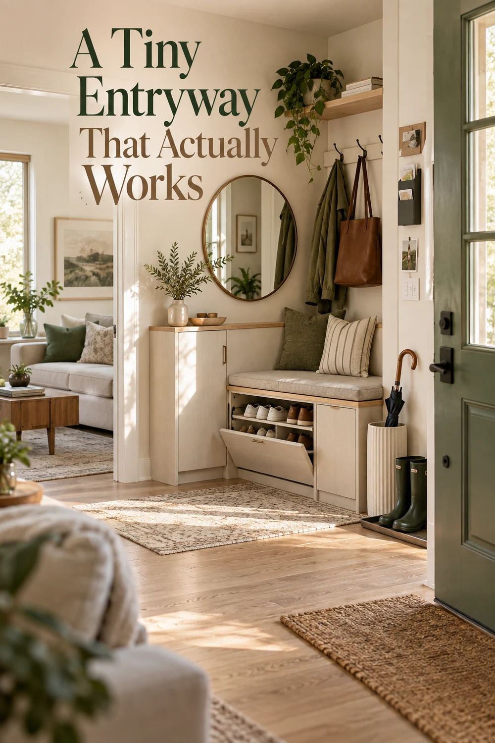 How to Organize Shoes by the Front Door in a Small Entryway