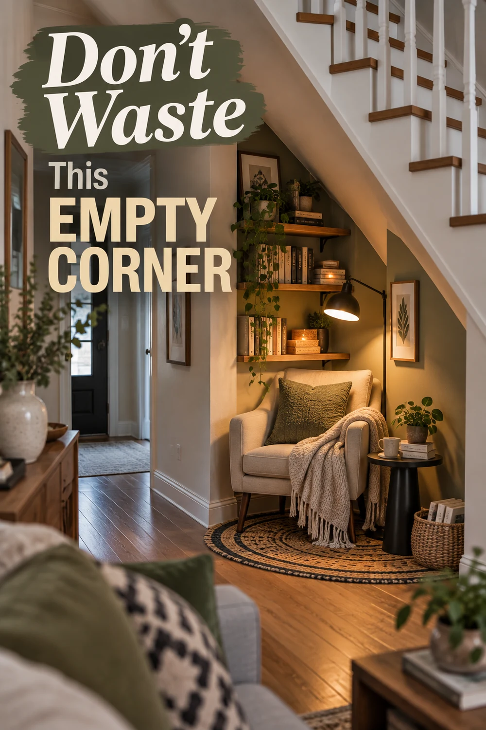 Do not waste an empty corner: small reading nook idea